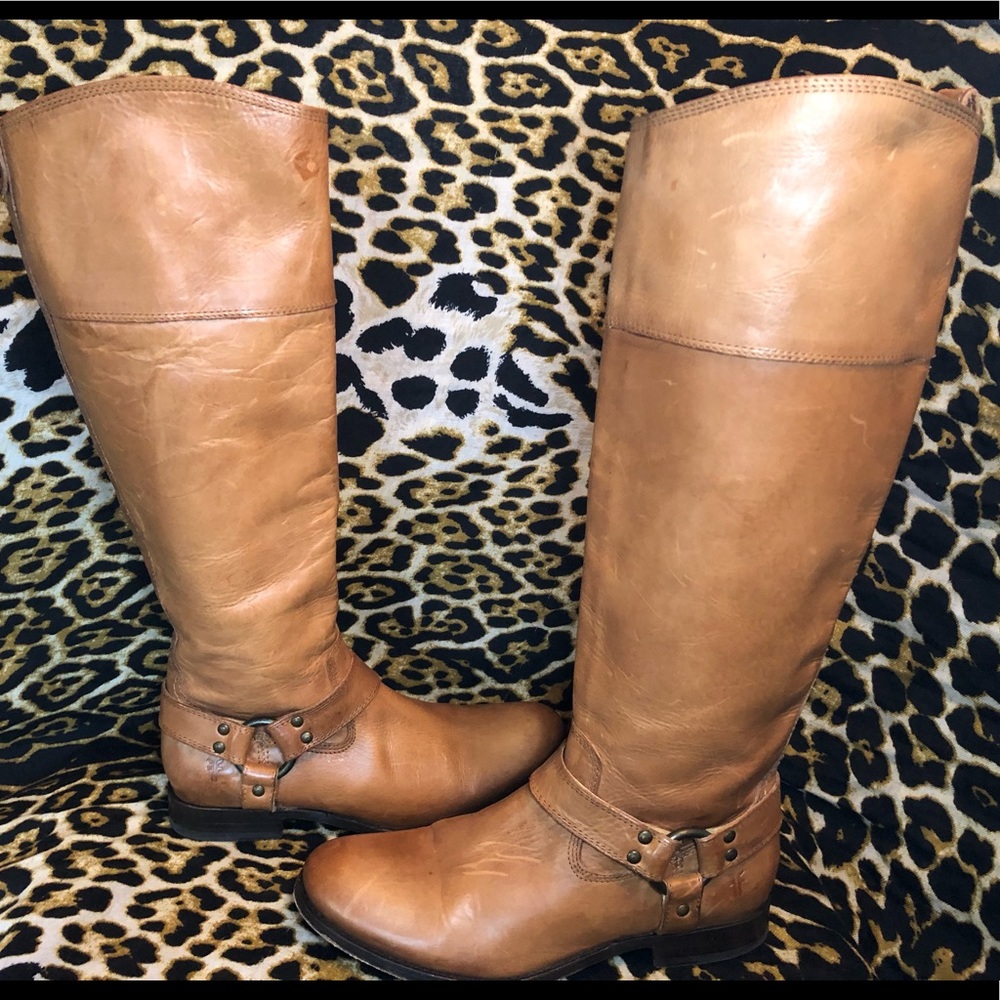 Frye Melissa Harness Knee-High Calf Boots